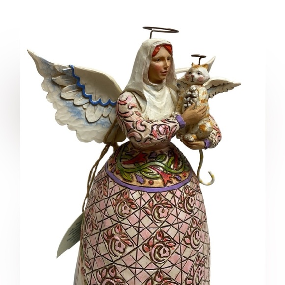 Jim Shore Heartwood Creek‎ Angel with Cat Figurine Eternal Companions 4006929 - Picture 3 of 14